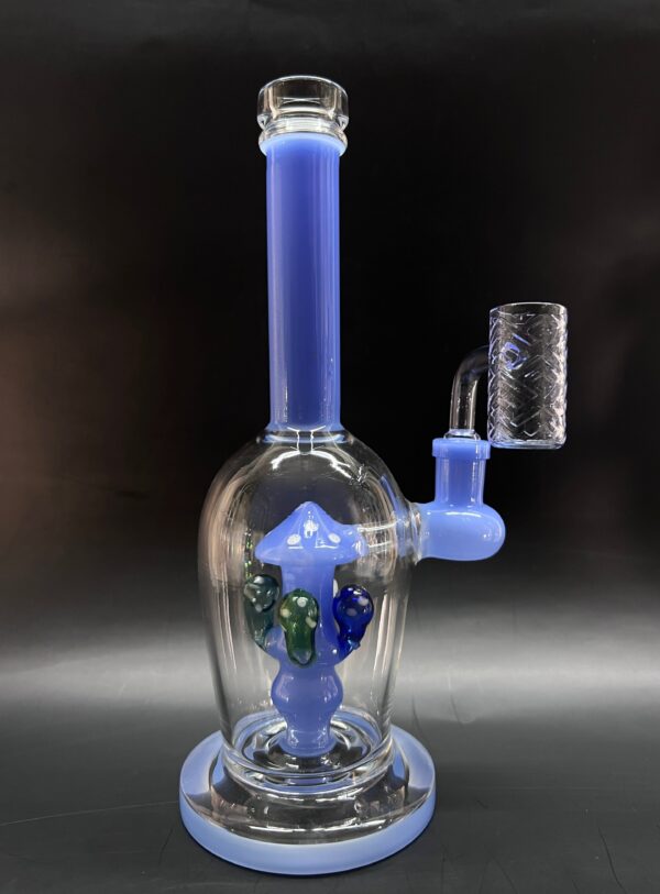 Straight Neck Bubble Glass Attractive Cone Mushroom Bong