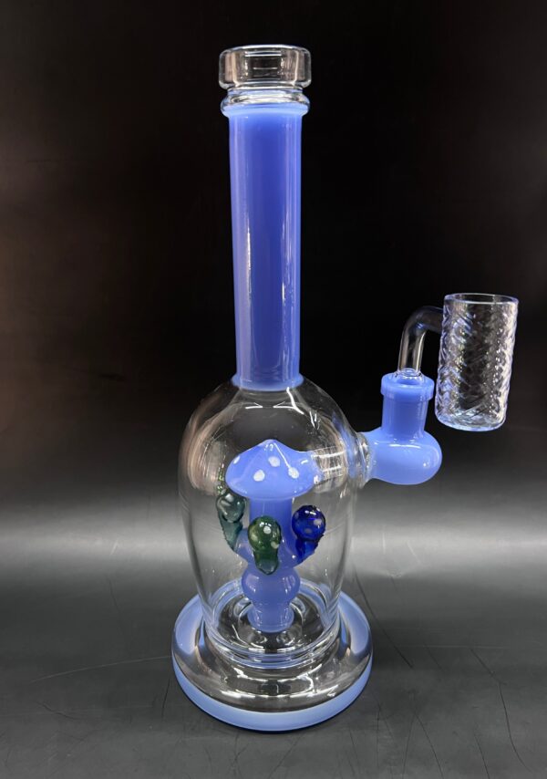 Straight Neck Bubble Glass Attractive Cone Mushroom Bong