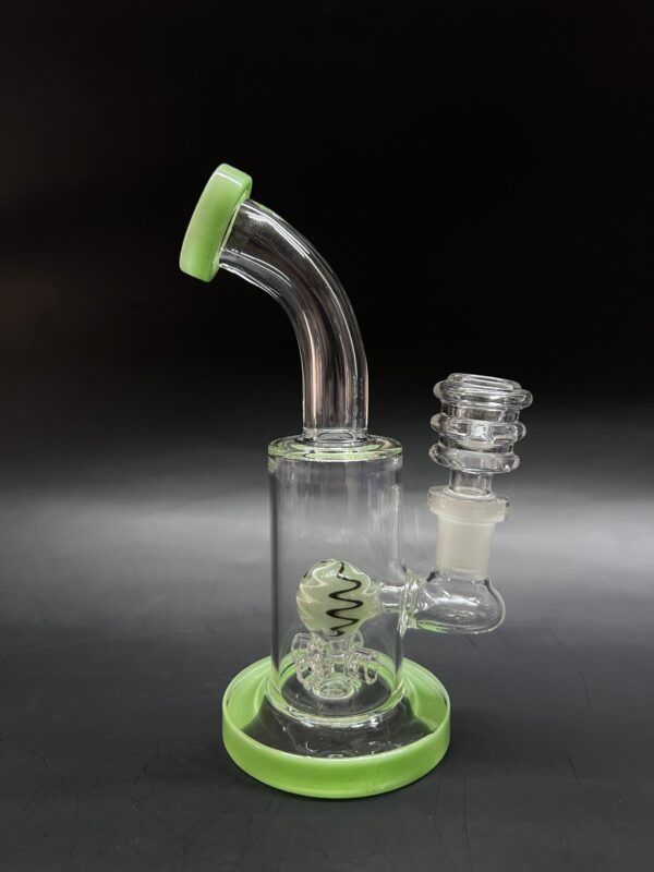 Beaker Glass Bent Neck Flat Base Water Pipe