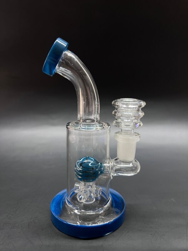 Beaker Glass Bent Neck Flat Base Water Pipe