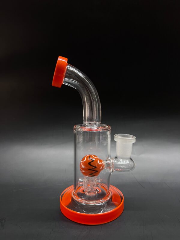 Beaker Glass Bent Neck Flat Base Water Pipe