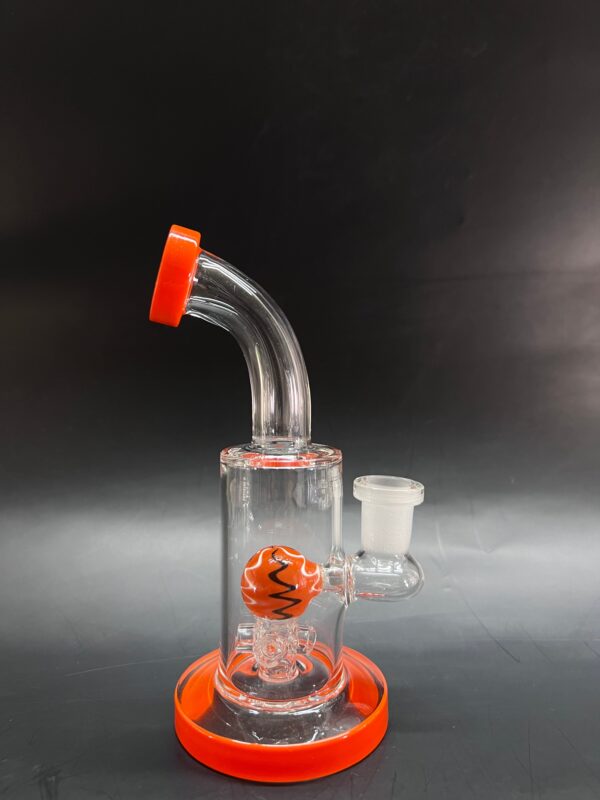 Beaker Glass Bent Neck Flat Base Water Pipe