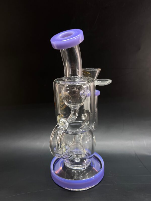 Doube Chamber Recycler Glass Water Pipe