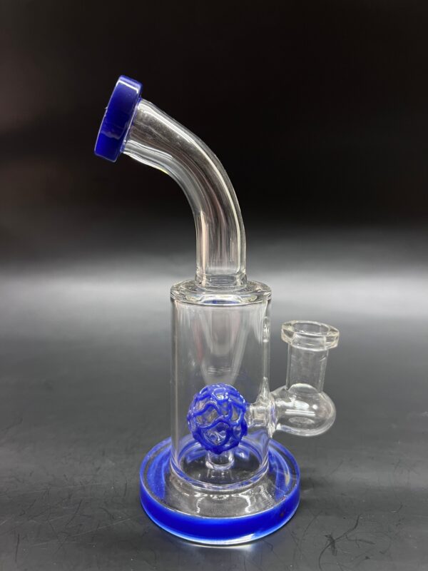 Beaker Glass Bent Neck Flat Base Water Pipe