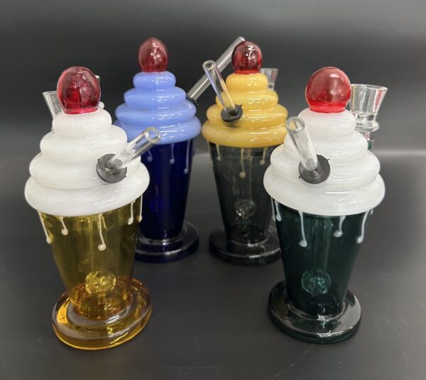 Mini Milkshake Glass Water Pipe